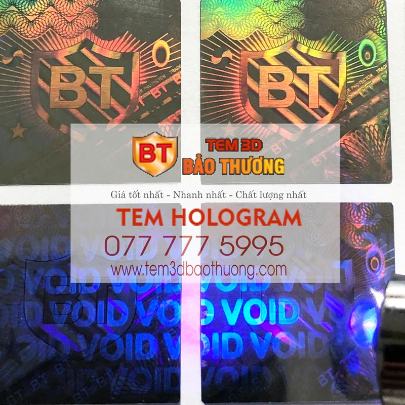 Tem Hologram - Tem 3D Bảo Thương - Công Ty TNHH Tem 3D Bảo Thương